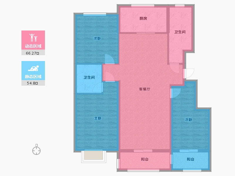 山东省-烟台市-丰金广场-109.00-户型库-动静分区