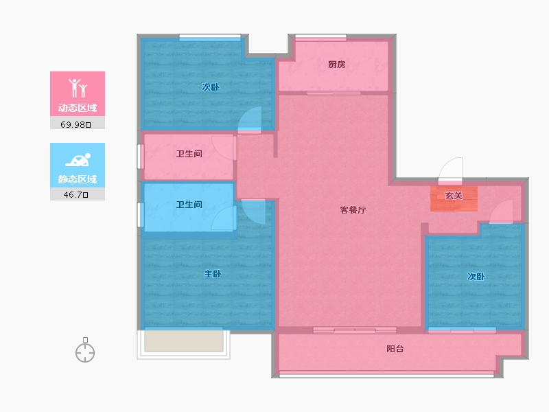 山东省-泰安市-智谷·时代云著-105.00-户型库-动静分区