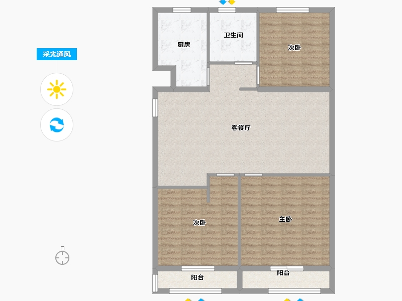 山东省-烟台市-丰金广场-101.91-户型库-采光通风