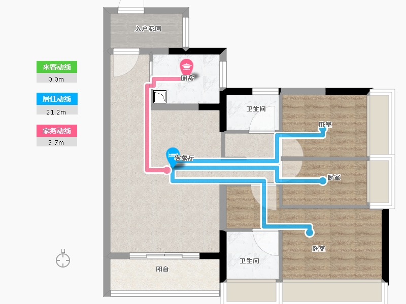 广东省-广州市-阳光城兰园·翡澜花园-79.00-户型库-动静线