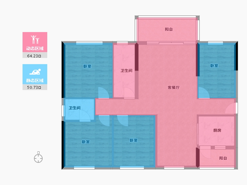 广东省-河源市-华达国际-103.86-户型库-动静分区