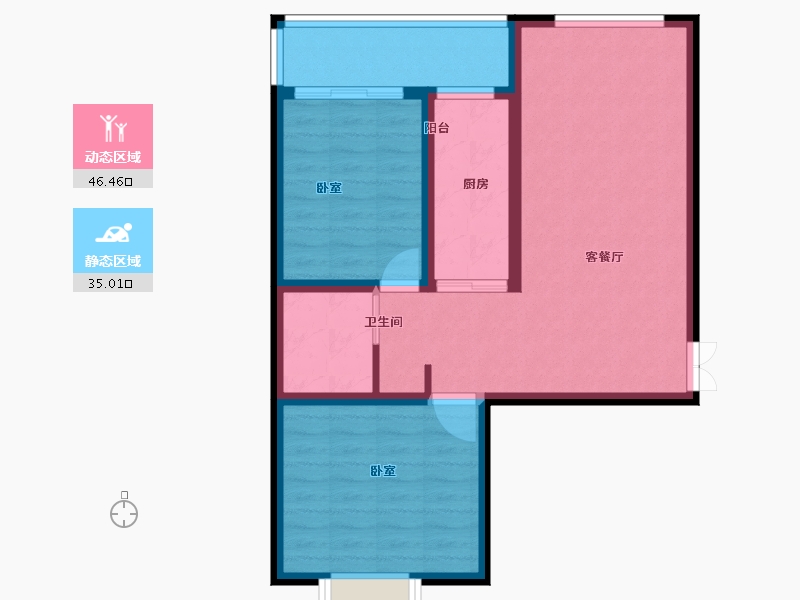 河南省-商丘市-河畔新城-72.70-户型库-动静分区