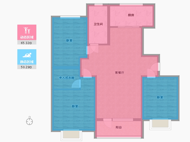 山东省-淄博市-嘉亿国际二期-103.41-户型库-动静分区