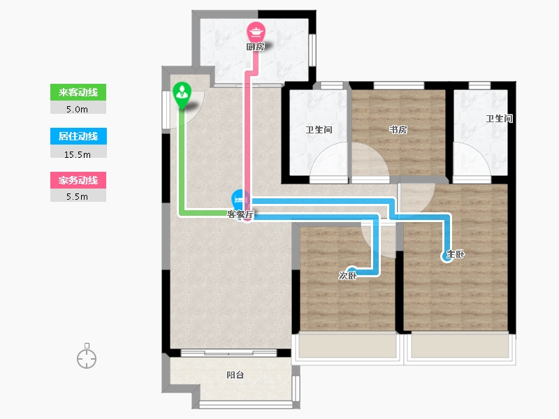 山东省-潍坊市-金科集美天宸-92.00-户型库-动静线