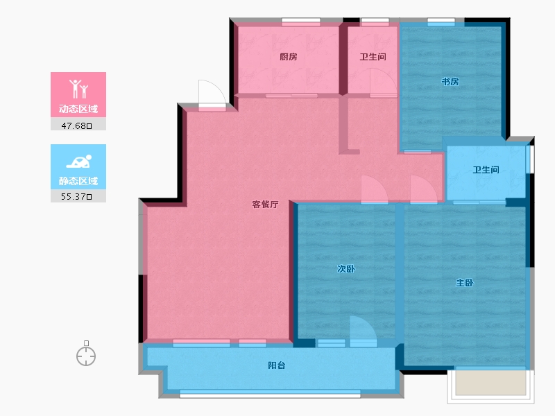 山东省-青岛市-天一仁和珑樾海-92.00-户型库-动静分区