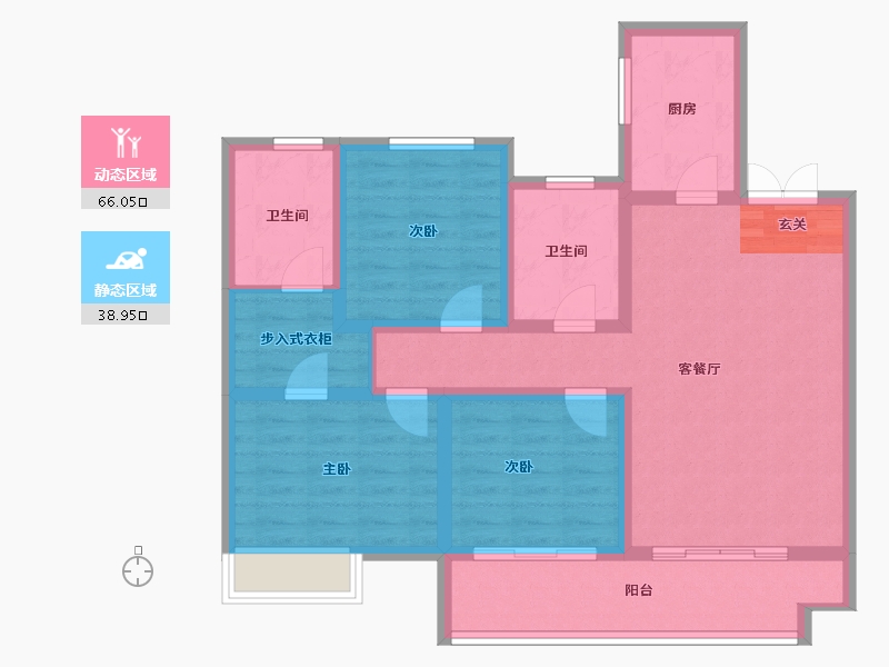 山东省-泰安市-智谷·时代云著-92.99-户型库-动静分区