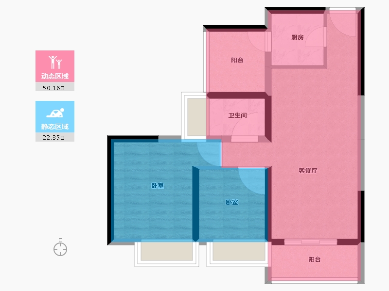 广东省-深圳市-深房传麒尚林2期-64.10-户型库-动静分区