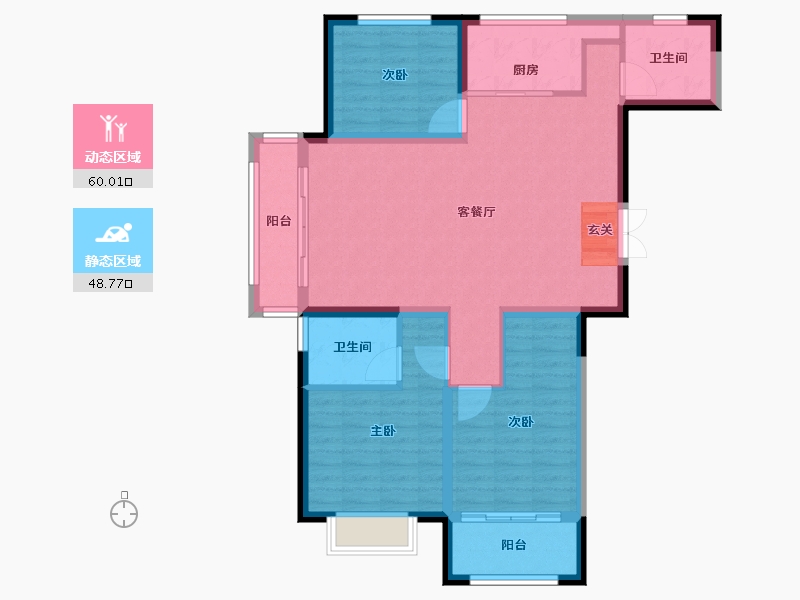 山东省-泰安市-泰和·清月湖-98.00-户型库-动静分区