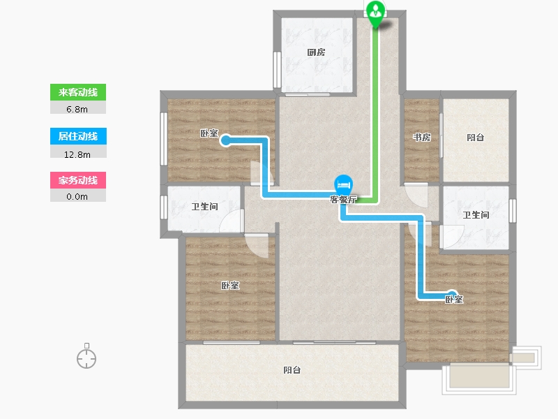 湖南省-衡阳市-新时代广场-114.63-户型库-动静线