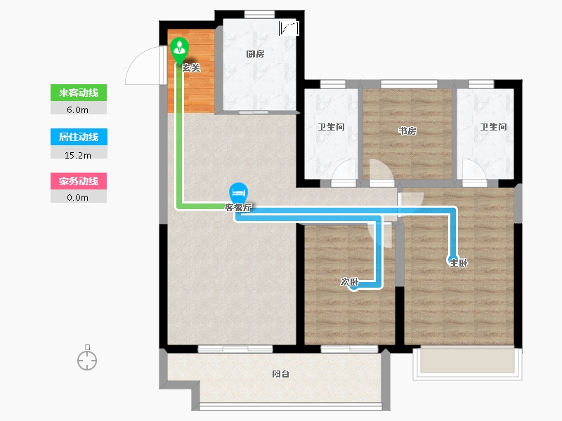 山东省-泰安市-五岳风华-94.00-户型库-动静线