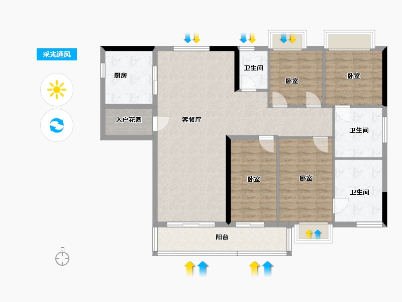 广东省-河源市-星光·源江学苑-118.58-户型库-采光通风