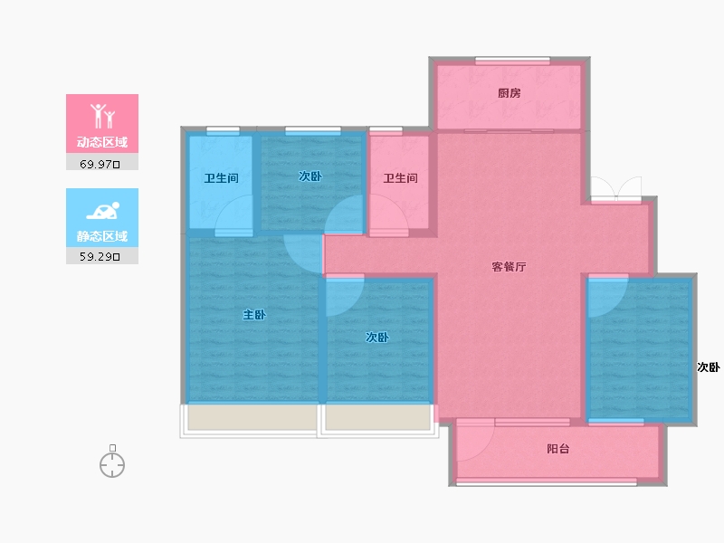 山东省-潍坊市-中海凤凰里-116.00-户型库-动静分区