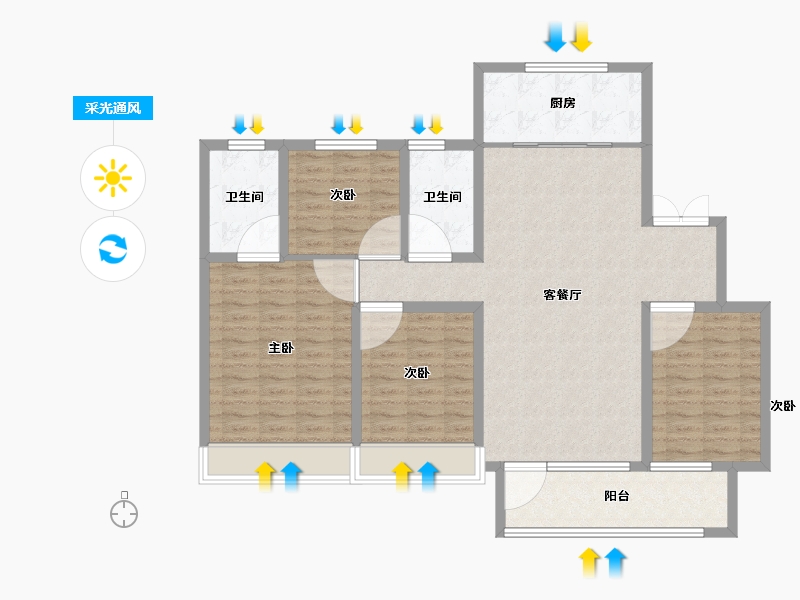 山东省-潍坊市-中海凤凰里-116.00-户型库-采光通风