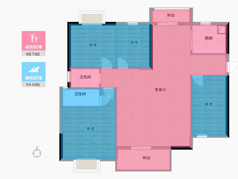 广东省-汕尾市-金尊豪庭-111.94-户型库-动静分区