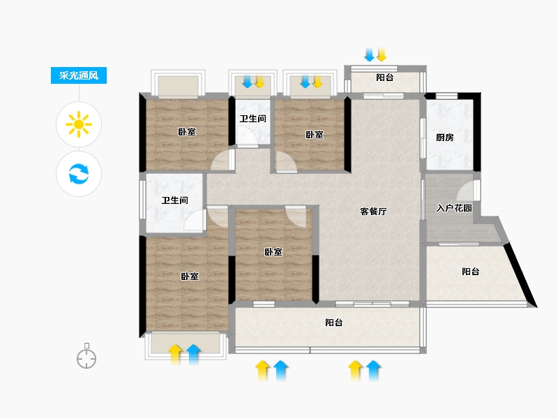 广东省-河源市-新河中央-105.54-户型库-采光通风