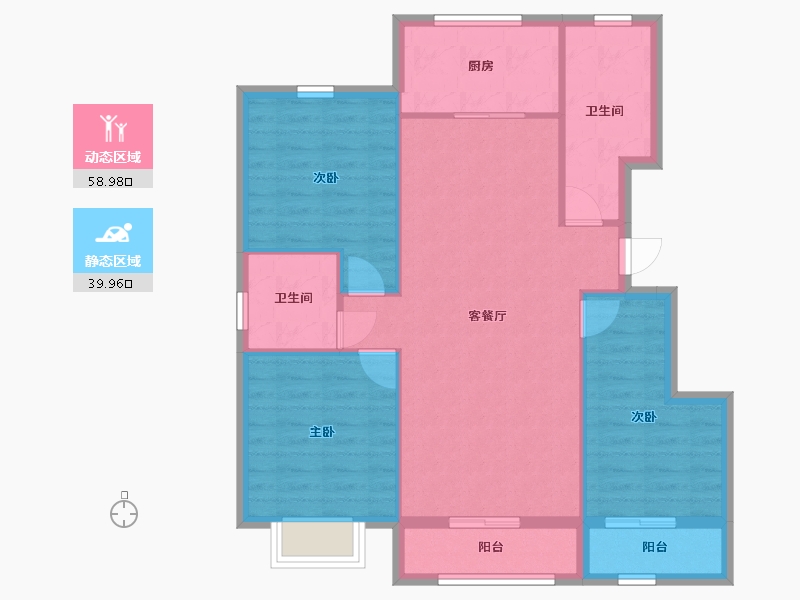 山东省-烟台市-丰金广场-89.68-户型库-动静分区