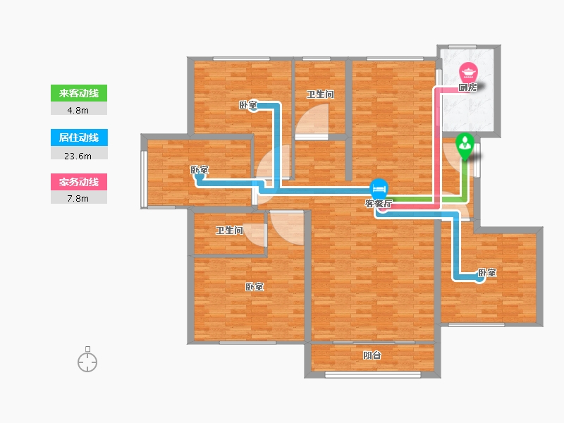 山东省-济宁市-祥城北苑-134.01-户型库-动静线