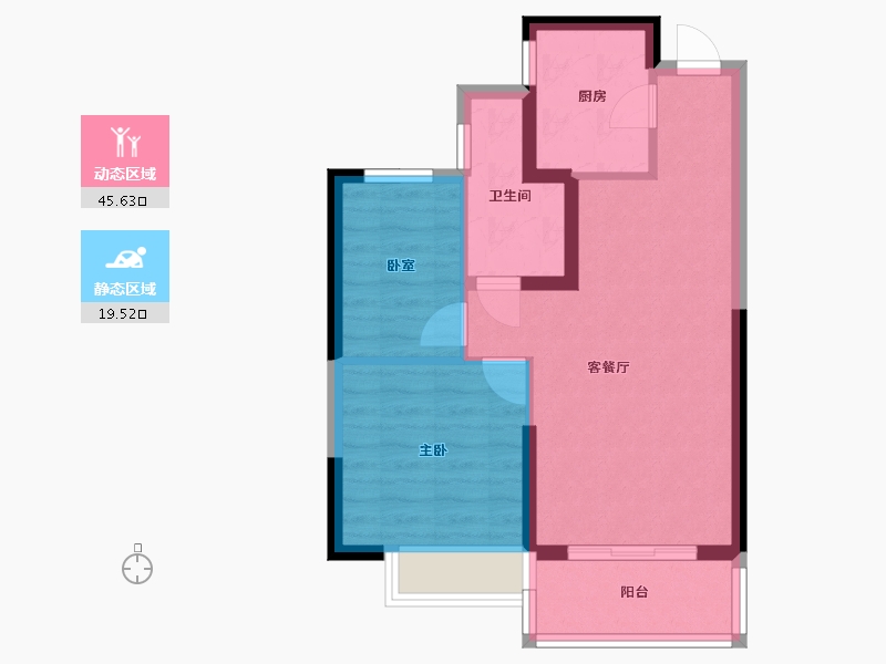 广东省-清远市-恒大世纪生态城-58.00-户型库-动静分区