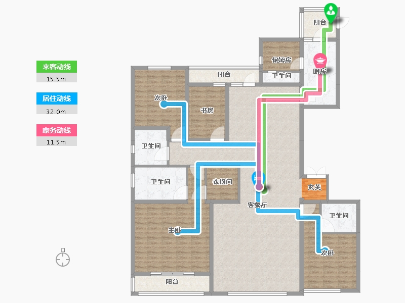 吉林省-长春市-长春国际金融中心-192.94-户型库-动静线