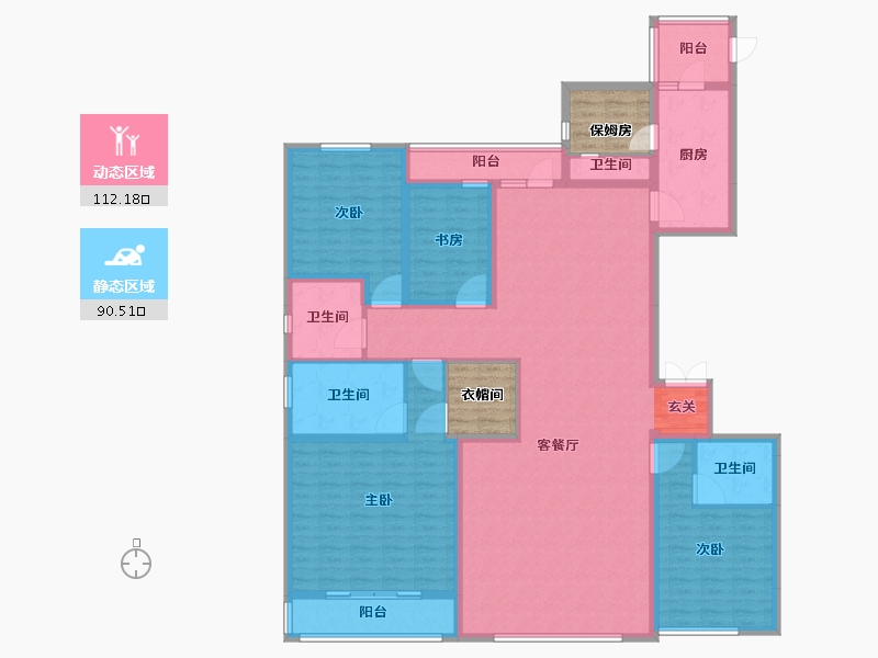 吉林省-长春市-长春国际金融中心-192.94-户型库-动静分区