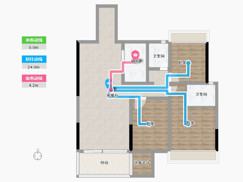 湖南省-衡阳市-国贸·前海湾-103.00-户型库-动静线