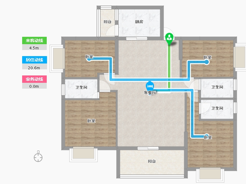 广东省-汕尾市-天悦明珠-108.50-户型库-动静线