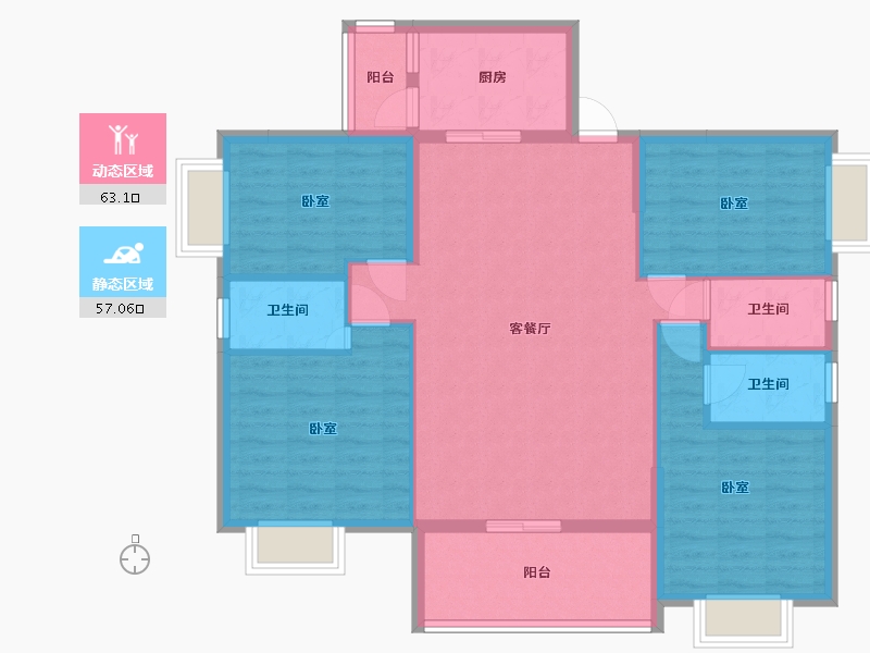 广东省-汕尾市-天悦明珠-108.50-户型库-动静分区