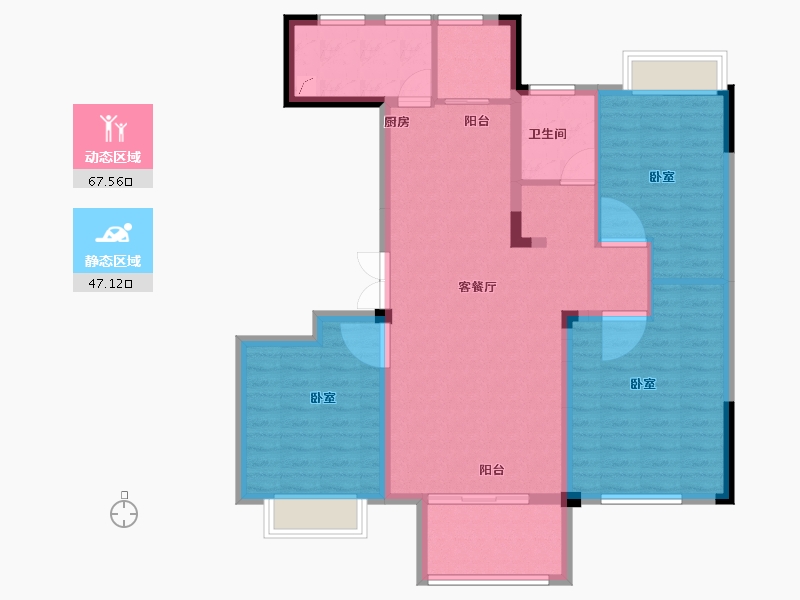 河南省-商丘市-顺鑫·满庭芳-103.47-户型库-动静分区