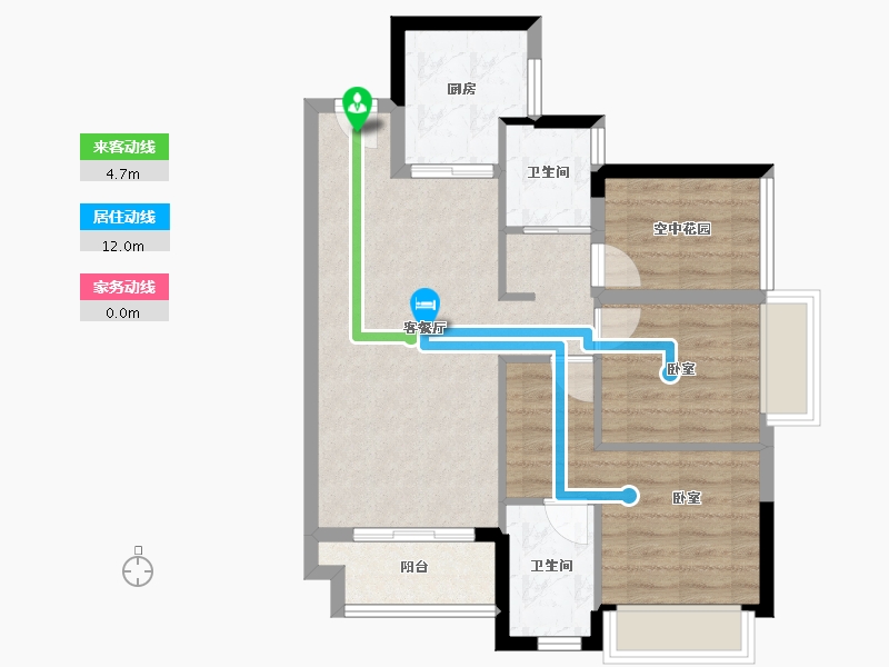 广东省-佛山市-万科金域世家-69.26-户型库-动静线