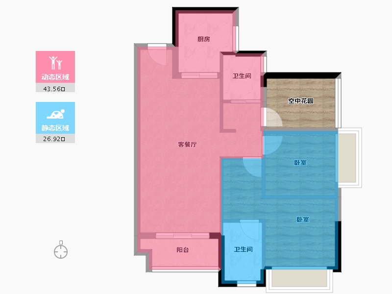 广东省-佛山市-万科金域世家-69.26-户型库-动静分区