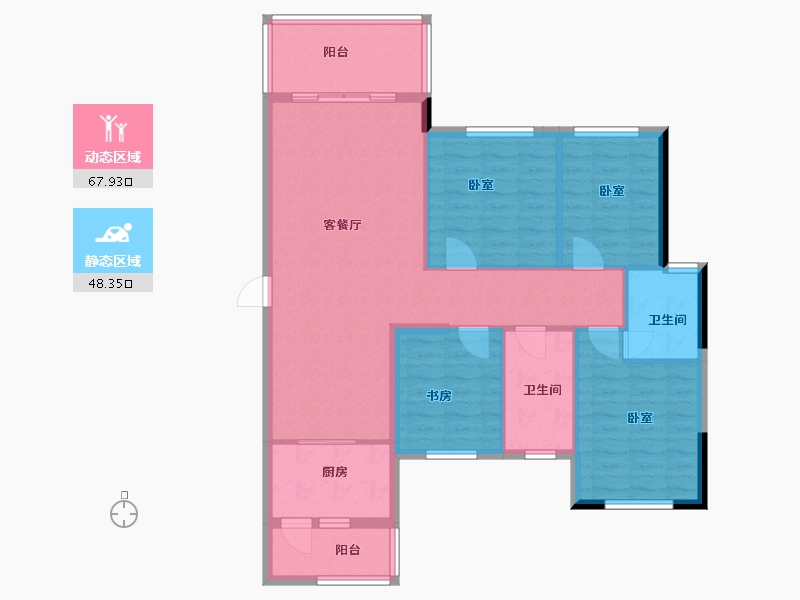 广东省-河源市-华达国际-105.26-户型库-动静分区