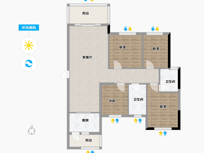 广东省-河源市-华达国际-105.26-户型库-采光通风