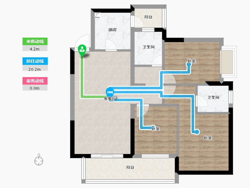 广东省-惠州市-天安珑城三期-82.17-户型库-动静线