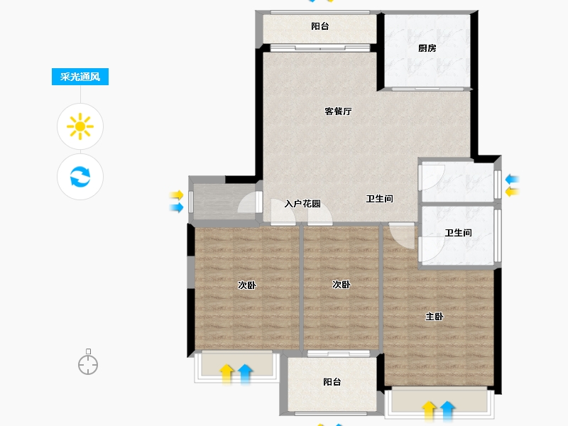 福建省-莆田市-万好国际ECO城-100.00-户型库-采光通风