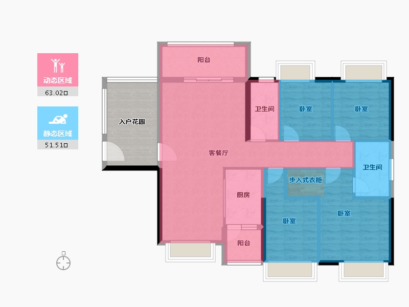 广东省-汕头市-铭荟花园-114.62-户型库-动静分区