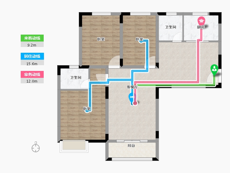 河南省-商丘市-河畔新城-110.02-户型库-动静线