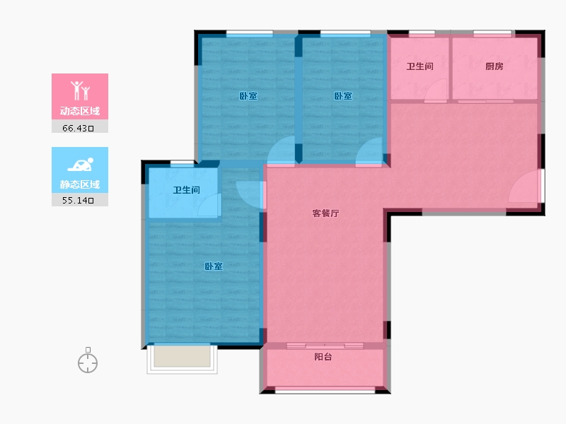 河南省-商丘市-河畔新城-110.02-户型库-动静分区