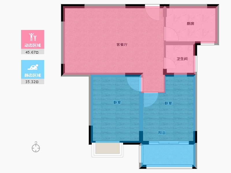 河南省-商丘市-河畔新城-72.97-户型库-动静分区