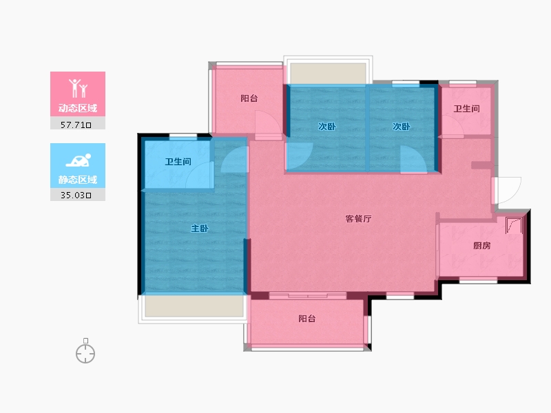 广东省-清远市-信业郡城-83.00-户型库-动静分区