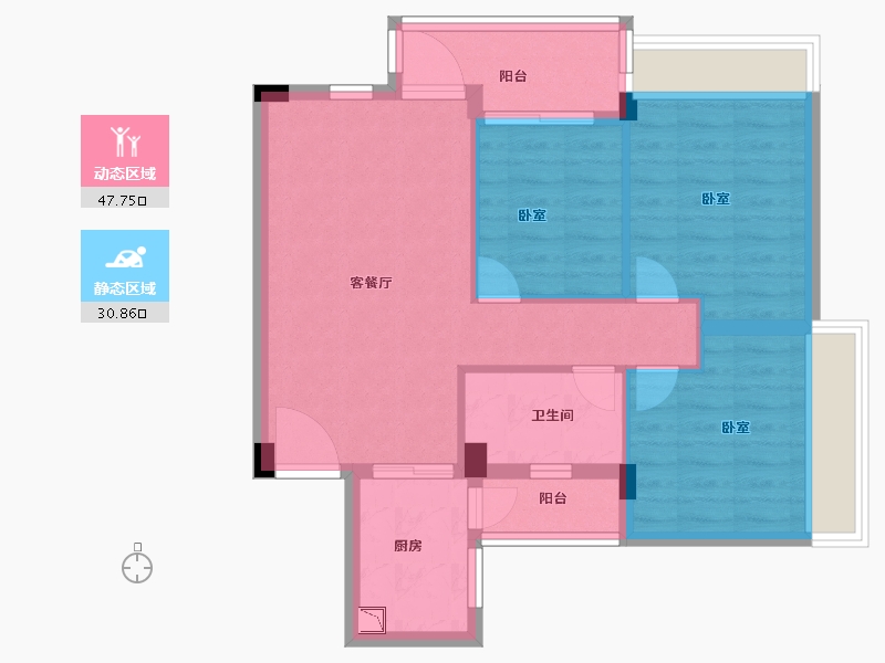 广东省-广州市-荣升珑樾-70.00-户型库-动静分区