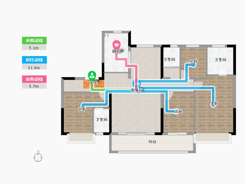 山东省-泰安市-碧桂园·时代澜湾-149.00-户型库-动静线