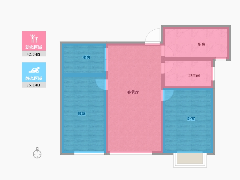 山东省-聊城市-金凤华府-69.05-户型库-动静分区