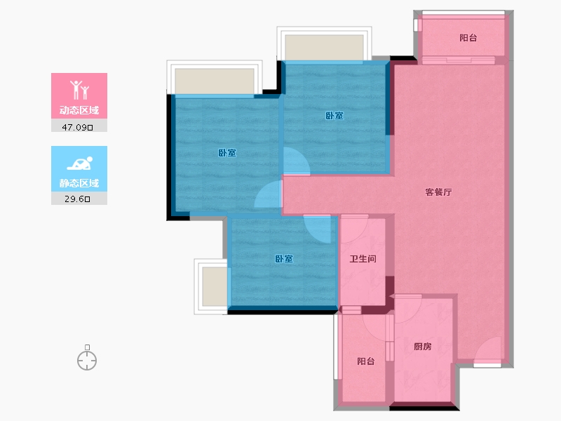 广东省-佛山市-泷景花园-68.20-户型库-动静分区