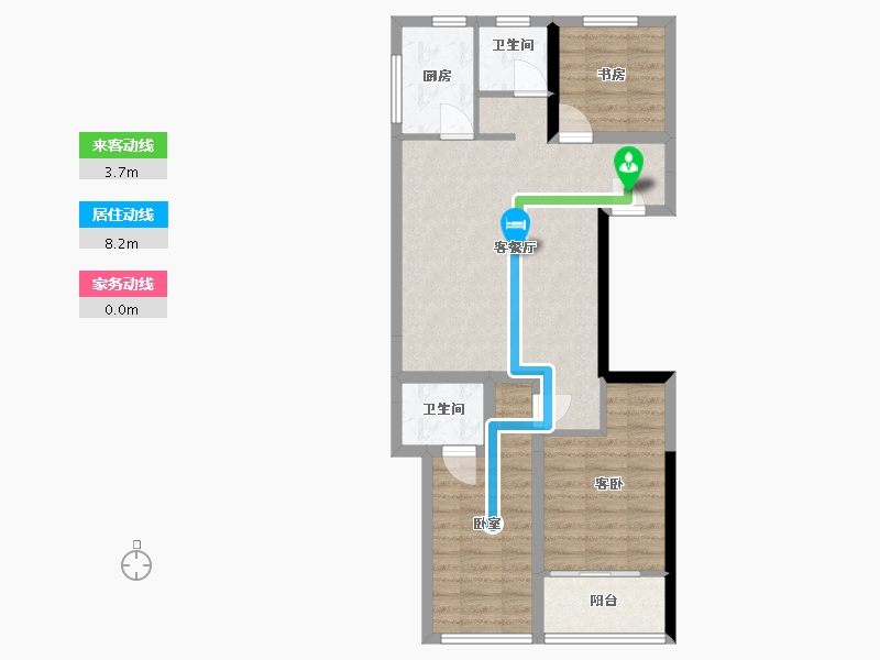 浙江省-嘉兴市-龙湖天宸原著-71.01-户型库-动静线