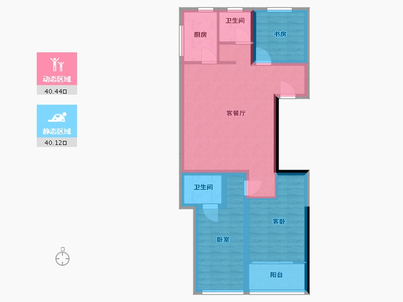 浙江省-嘉兴市-龙湖天宸原著-71.01-户型库-动静分区