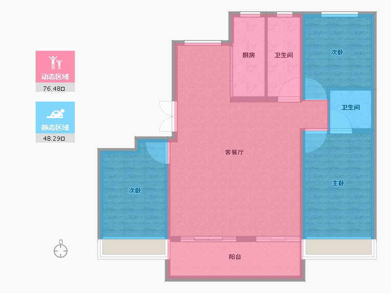 山东省-潍坊市-中房爱悦城鸿府-114.00-户型库-动静分区