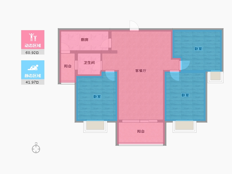 山东省-淄博市-嘉亿国际二期-91.22-户型库-动静分区