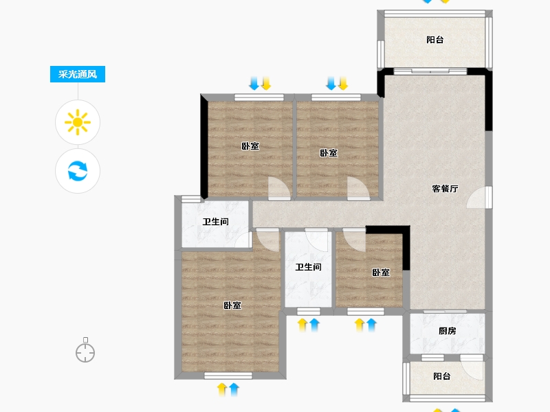 广东省-河源市-华达国际-92.98-户型库-采光通风