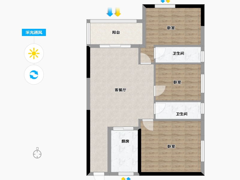 广东省-河源市-华达国际-89.34-户型库-采光通风