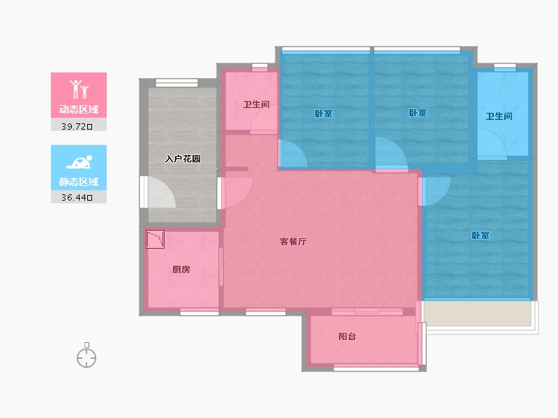 广东省-广州市-保利拾光年-76.00-户型库-动静分区